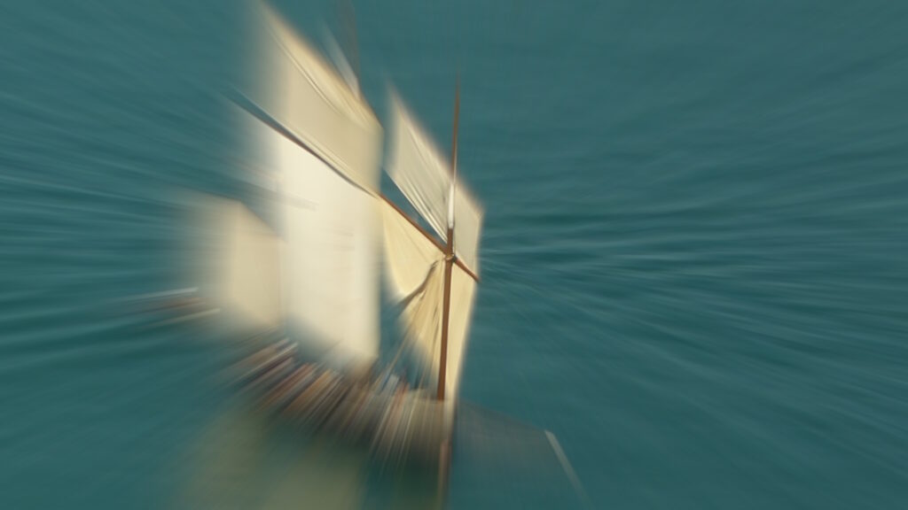 Bateau à voile flou